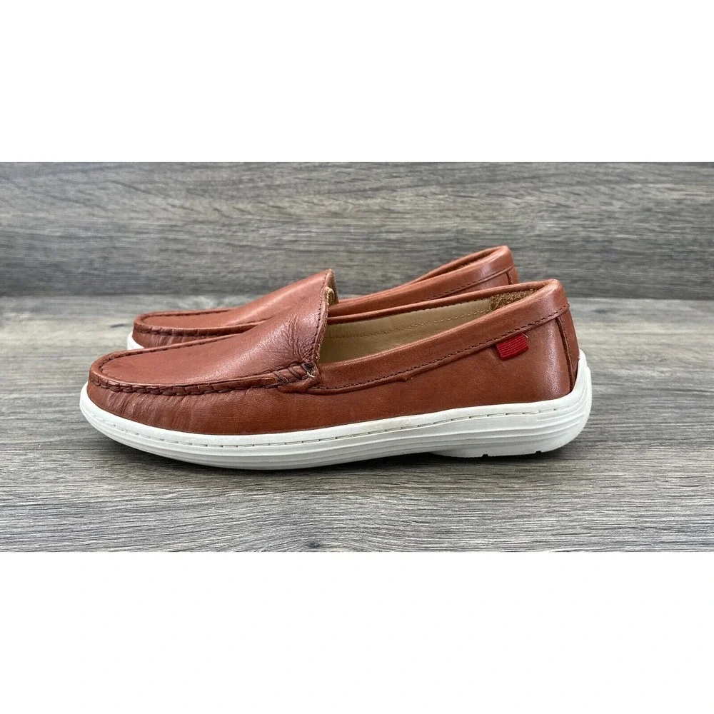 Marc Joseph New York Youth Leather Broadway Comfort Loafer Shoes‎ Size 1.5 Brown